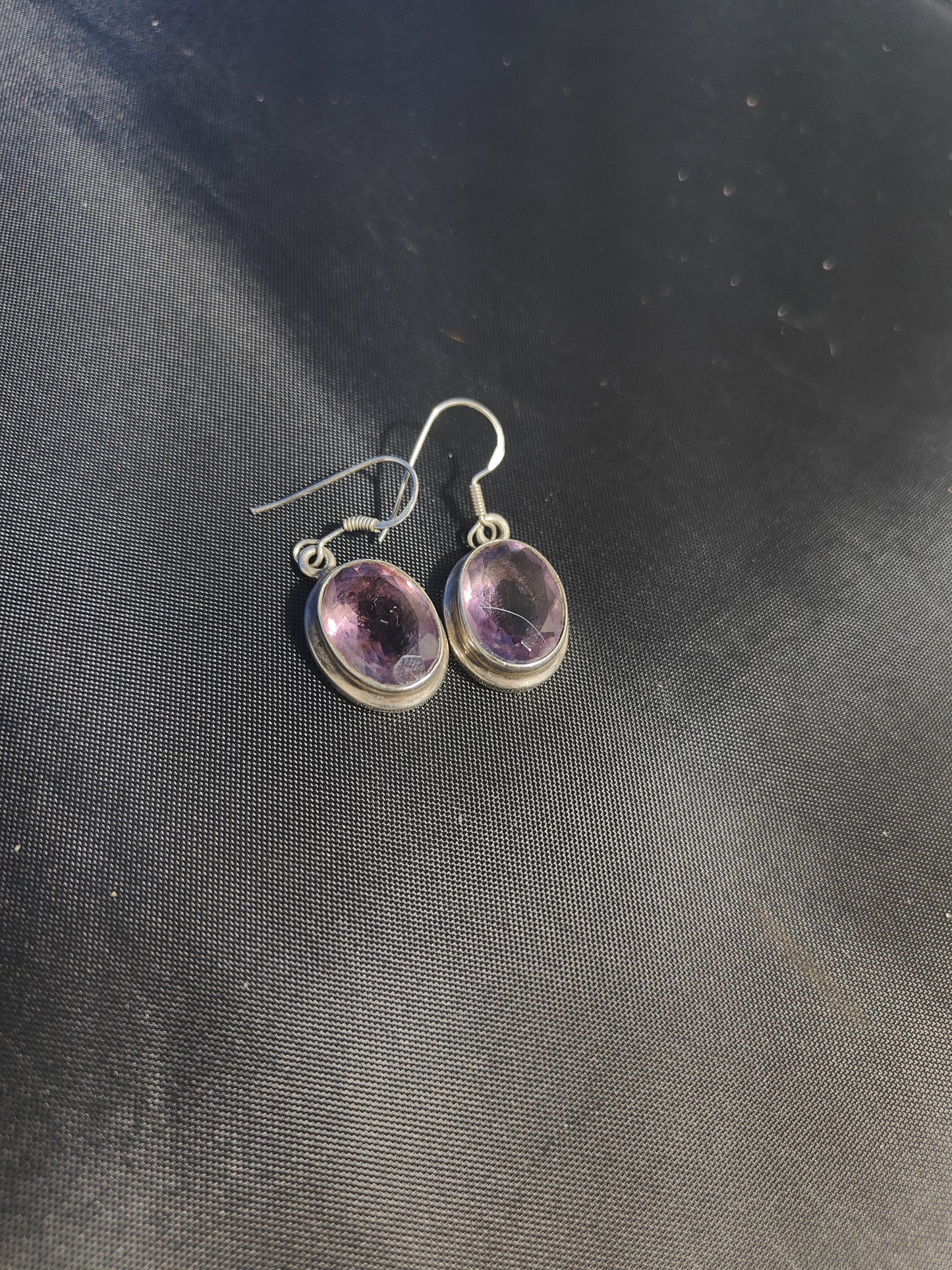 Sterling Silver Faceted Amethyst Earrings